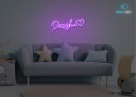 Parshu Name Neon Sign Purple