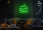 Pumpkin Neon Sign Green