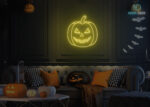 Pumpkin Neon Sign Yellow