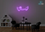 Ruchnl Name Neon Sign Purple