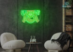 Shout Out Lips LED Neon Sign Green