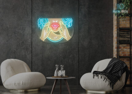 Shout Out Lips LED Neon Sign Multi