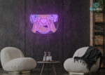 Shout Out Lips LED Neon Sign Purple
