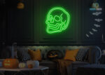 Skull Neon Sign Green