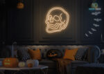 Skull Neon Sign Warm-White