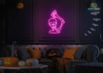 Skull 💀 saying Hi Neon Sign Hot-Pink