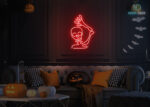 Skull 💀 saying Hi Neon Sign Red