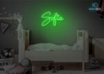 Sofia Name Neon Sign Green