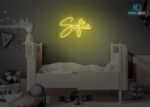 Sofia Name Neon Sign Yellow