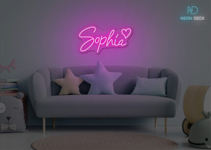 Sophia Neon Sign Hot-Pink