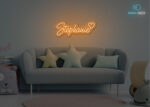 Stephanie Name Neon Sign Orange
