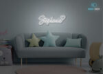 Stephanie Name Neon Sign White