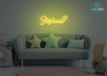 Stephanie Name Neon Sign Yellow
