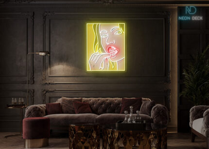 Sweet Bite Line Art LED Neon Sign Multi