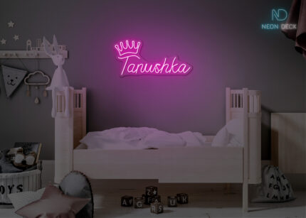 Tanushka Name Neon Sign Hot-Pink