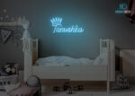 Tanushka Name Neon Sign Ice-Blue