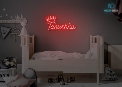 Tanushka Name Neon Sign Red