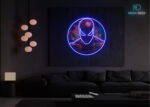 Web‑Slinger Mask LED Neon Sign Dark-Blue