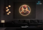 Web‑Slinger Mask LED Neon Sign Warm-White