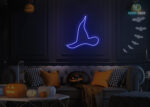 Witch Cap Neon Sign Dark-Blue
