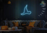 Witch Cap Neon Sign Ice-Blue