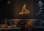 Witch Cap Neon Sign Orange
