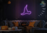Witch Cap Neon Sign Purple