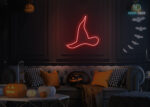 Witch Cap Neon Sign Red